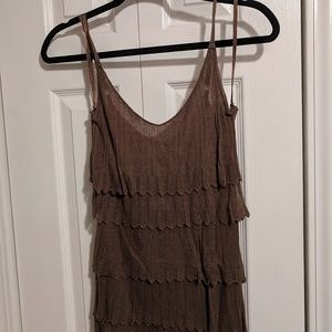 Olive green top with layers...NWT!